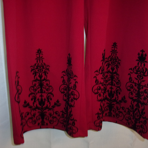🎊 Regalia Red Palazzo Pants Large 12-14 EUC - Picture 2 of 9